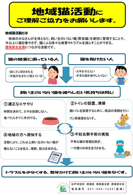 地域猫活動にご理解ご協力をお願いします