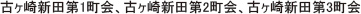 古ヶ崎新田第1町会、古ヶ崎新田第2町会、古ヶ崎新田第3町会